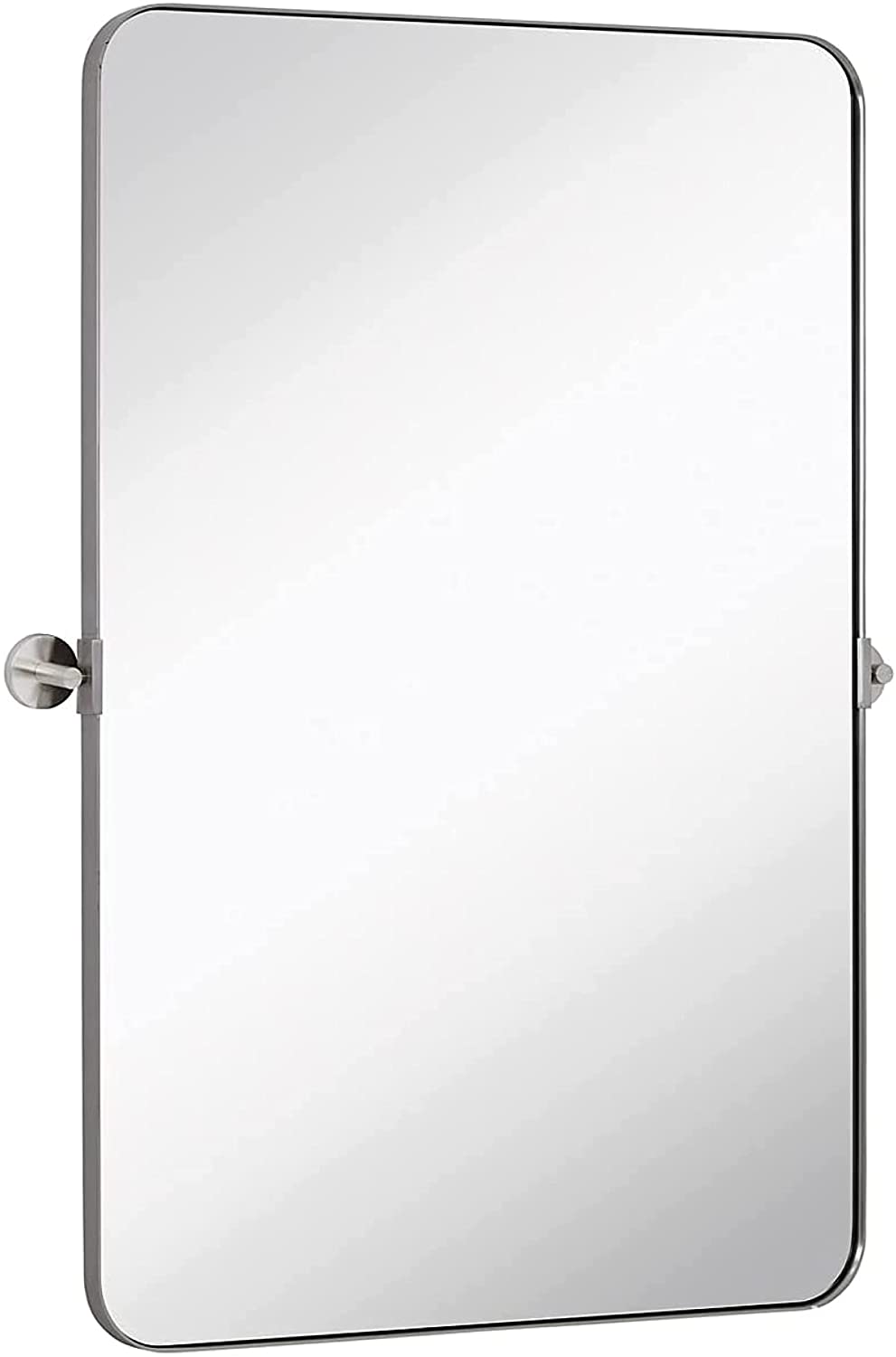Pivot Mirror: Gold Metal Frame, Adjustable & Tilting