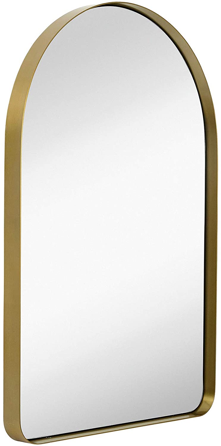 Brushed Gold Metal Wall Mirror