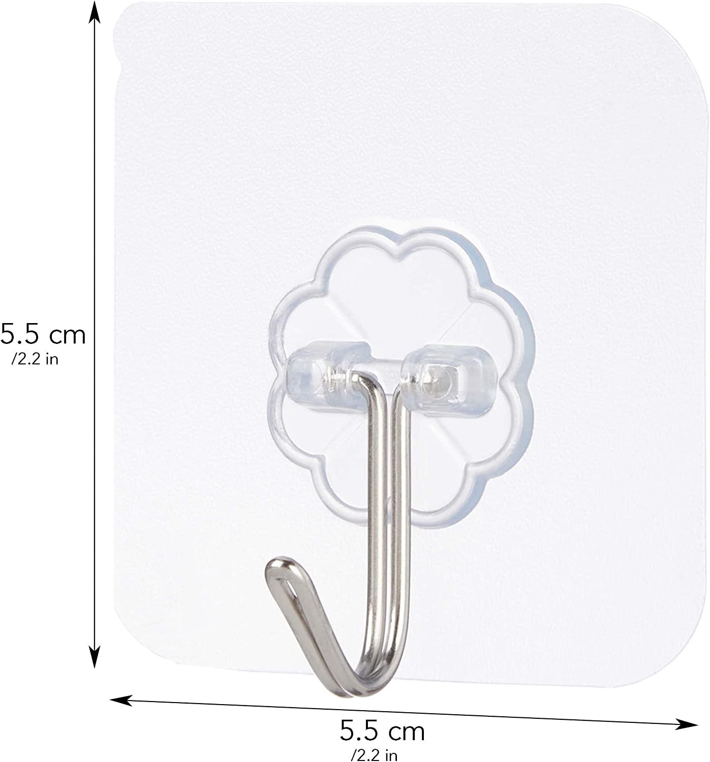 Transparent Self-Adhesive Towel Hooks (Pack of 10)